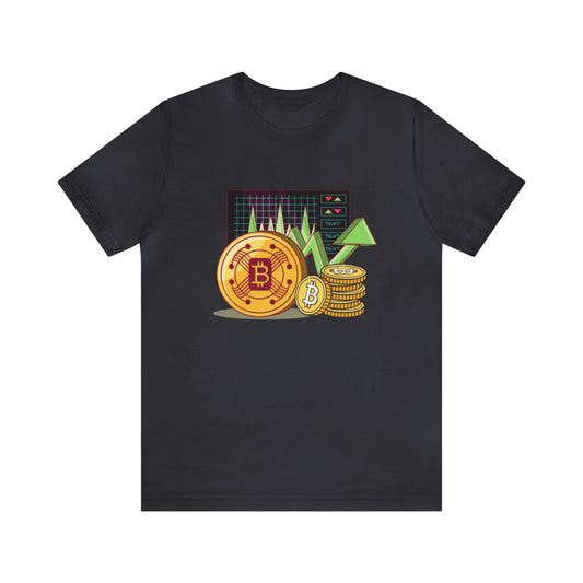 Cryptocurrency Chart Jersey Short Sleeve Tee